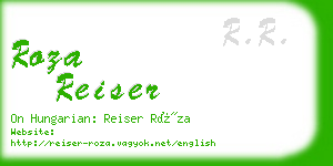 roza reiser business card
